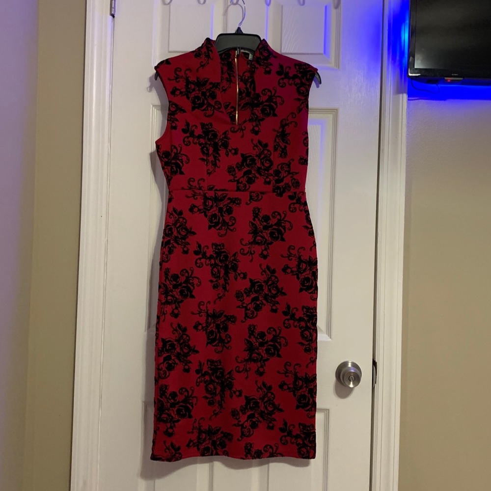 red dress